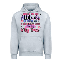 Heather Grey once i get an attitude Urban Hoodie - MaliasSmallBusiness