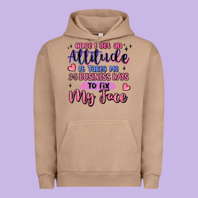 Once I Get An Attitude Urban Hoodie Designed By Maliassmallbusiness