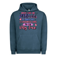 Pigment Midnight Navy once i get an attitude Urban Hoodie - MaliasSmallBusiness