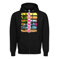 Black summer with background tbw Zipper Hoodie - texasbilliewilder