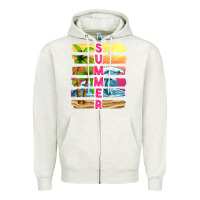 Oatmeal Heather summer with background tbw Zipper Hoodie - texasbilliewilder