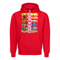 Red summer with background tbw Zipper Hoodie - texasbilliewilder
