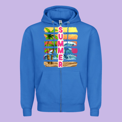 Summer With Background Tbw Zipper Hoodie Designed By Texasbilliewilder