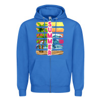 True Royal summer with background tbw Zipper Hoodie - texasbilliewilder