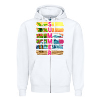 White summer with background tbw Zipper Hoodie - texasbilliewilder