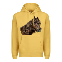 Antique Gold missouri horse Premium Hoodie - LillyAllenDesigns