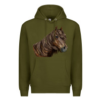 Army Green missouri horse Premium Hoodie - LillyAllenDesigns