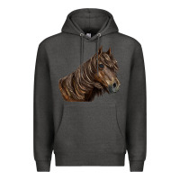 Charcoal Heather missouri horse Premium Hoodie - LillyAllenDesigns