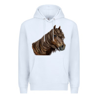 White missouri horse Premium Hoodie - LillyAllenDesigns