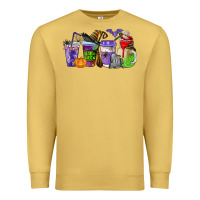 Antique Gold halloween coffee cups Premium Sweatshirt - AdoDesignShop