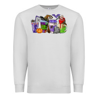 Dove Grey halloween coffee cups Premium Sweatshirt - AdoDesignShop