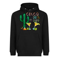 Black cinco de mayo cactus Heavyweight Hoodie - CowhideDigitalArt
