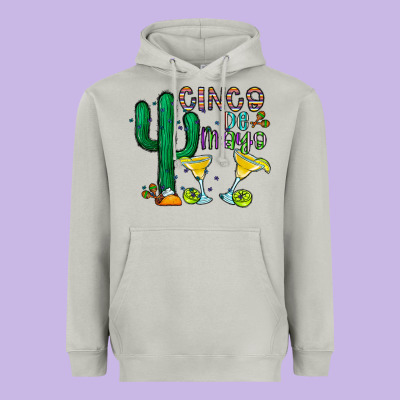 Cinco De Mayo Cactus Heavyweight Hoodie Designed By Cowhidedigitalart