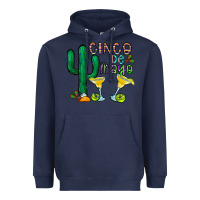 Navy cinco de mayo cactus Heavyweight Hoodie - CowhideDigitalArt