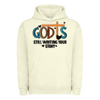 Pigment Pistachio god is still waiting your story Urban Hoodie - MaliasSmallBusiness