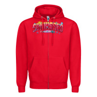 Red sunkissed Zipper Hoodie - texasbilliewilder