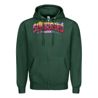 Sports Green sunkissed Zipper Hoodie - texasbilliewilder