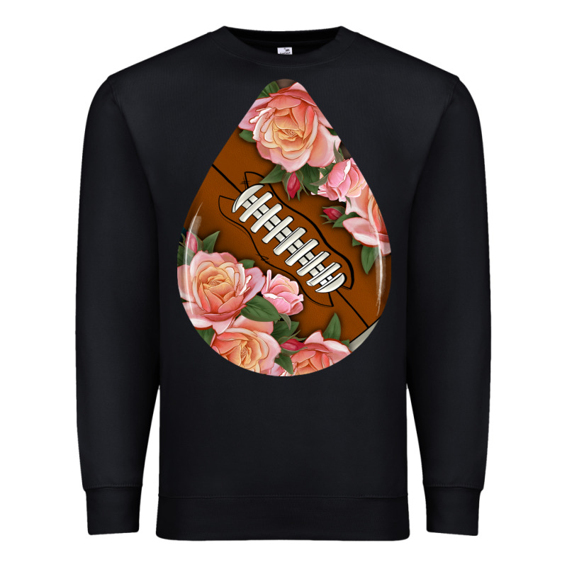 American Football And Western Roses Teardrop Premium Sweatshirt by BundleAndBundleShop | Teevron