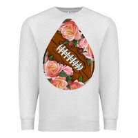 Oatmeal Heather american football and western roses teardrop Premium Sweatshirt - BundleAndBundleShop