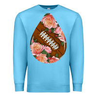 Ocean Blue american football and western roses teardrop Premium Sweatshirt - BundleAndBundleShop