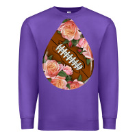 Purple american football and western roses teardrop Premium Sweatshirt - BundleAndBundleShop