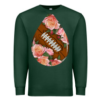 Sports Green american football and western roses teardrop Premium Sweatshirt - BundleAndBundleShop