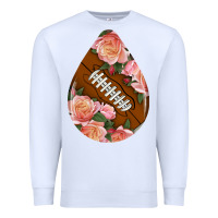 White american football and western roses teardrop Premium Sweatshirt - BundleAndBundleShop