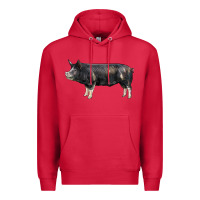 Cardinal berkshire pig Premium Hoodie - LillyAllenDesigns