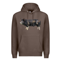 Coffee berkshire pig Premium Hoodie - LillyAllenDesigns