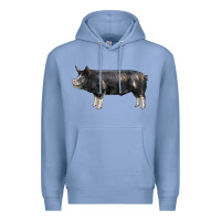 Colony Blue berkshire pig Premium Hoodie - LillyAllenDesigns