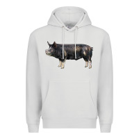Dove Grey berkshire pig Premium Hoodie - LillyAllenDesigns