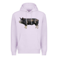 Lilac berkshire pig Premium Hoodie - LillyAllenDesigns
