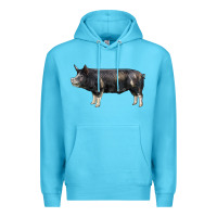 Ocean Blue berkshire pig Premium Hoodie - LillyAllenDesigns