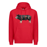 Red berkshire pig Premium Hoodie - LillyAllenDesigns