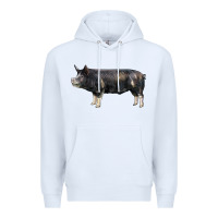 White berkshire pig Premium Hoodie - LillyAllenDesigns