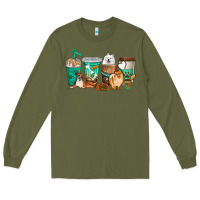 Army Green dog coffee cups Long Sleeve Tee - texasbilliewilder