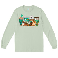 Matcha dog coffee cups Long Sleeve Tee - texasbilliewilder