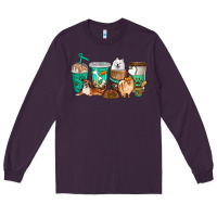 Plum dog coffee cups Long Sleeve Tee - texasbilliewilder