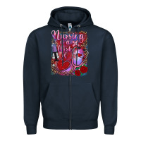 Navy nursing is a work of heart Zipper Hoodie - RanaPortraitStore