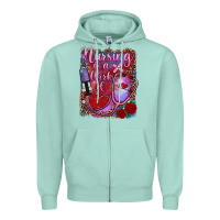 Seafoam nursing is a work of heart Zipper Hoodie - RanaPortraitStore