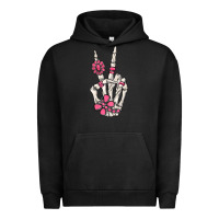 Pigment Black pink gemstone peace skeleton hand Urban Hoodie - MaliasSmallBusiness