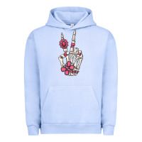 Pigment Grape Ice pink gemstone peace skeleton hand Urban Hoodie - MaliasSmallBusiness
