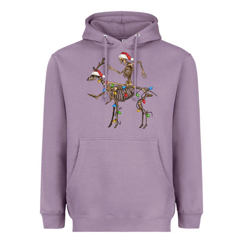 Skeleton Deer Santa Heavyweight Hoodie by FaDigitalArtStudio | Teevron
