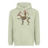Matcha skeleton deer santa Heavyweight Hoodie - FaDigitalArtStudio