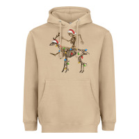 Mushroom skeleton deer santa Heavyweight Hoodie - FaDigitalArtStudio