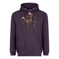 Plum skeleton deer santa Heavyweight Hoodie - FaDigitalArtStudio