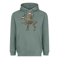Sage skeleton deer santa Heavyweight Hoodie - FaDigitalArtStudio