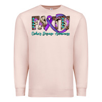 Pale Pink faith crohn's disease awareness Premium Sweatshirt - JahusDesignShop