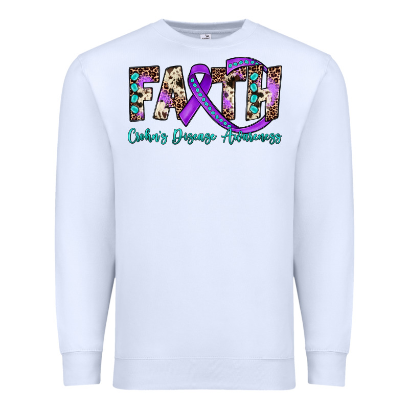 Faith Crohn's Disease Awareness Premium Sweatshirt by JahusDesignShop | Teevron