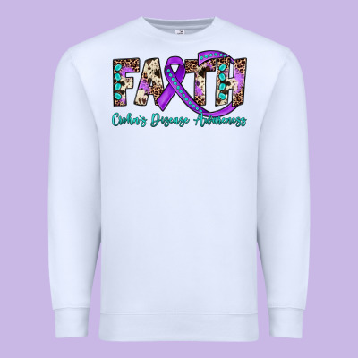 Faith Crohn's Disease Awareness Premium Sweatshirt Designed By Jahusdesignshop